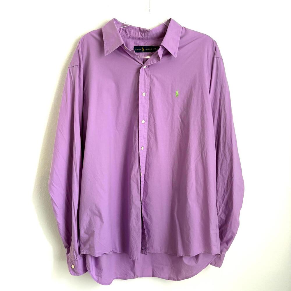 Ralph Lauren | Men’s Long Sleeve Purple Button Up Shirt Size XXL